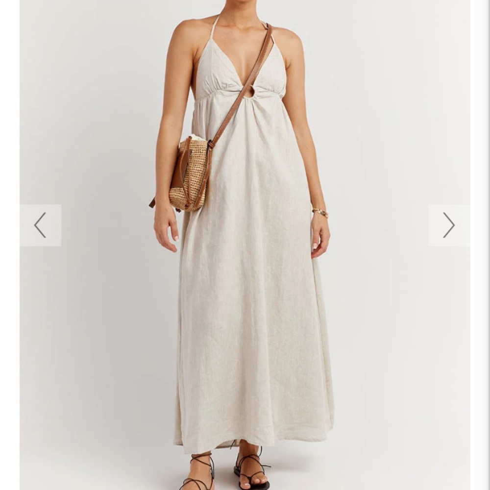 NWT Dissh linen halter dress US 10